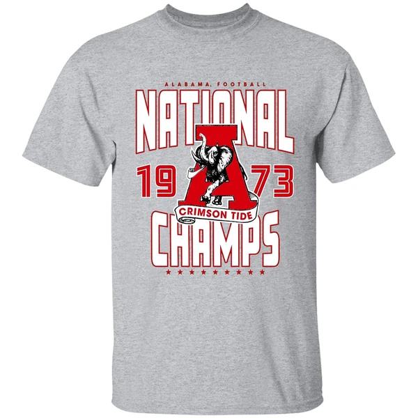 Alabama Crimson Tide 1973 National Champions Elephant Shirt - Image 9