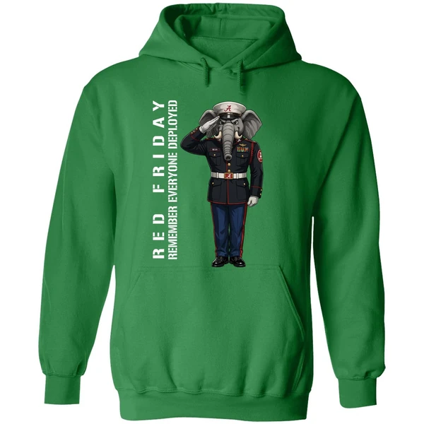 Alabama Crimson Tide Remember Everyone Deployed Support Our Troops Hoodie - Image 2