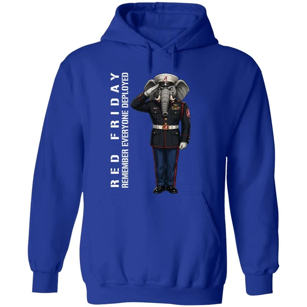 Alabama Crimson Tide Remember Everyone Deployed Support Our Troops Hoodie - Image 7