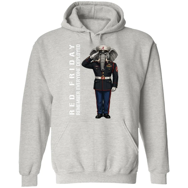 Alabama Crimson Tide Remember Everyone Deployed Support Our Troops Hoodie - Image 9