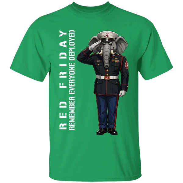 Alabama Crimson Tide Remember Everyone Deployed Support Our Troops Shirt - Image 2