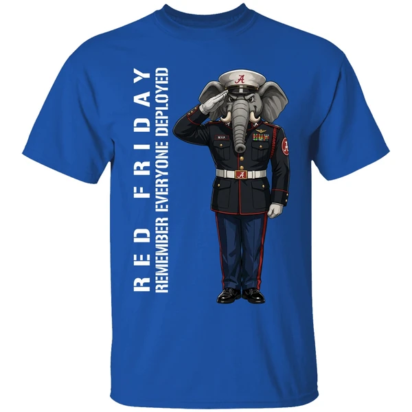 Alabama Crimson Tide Remember Everyone Deployed Support Our Troops Shirt - Image 8
