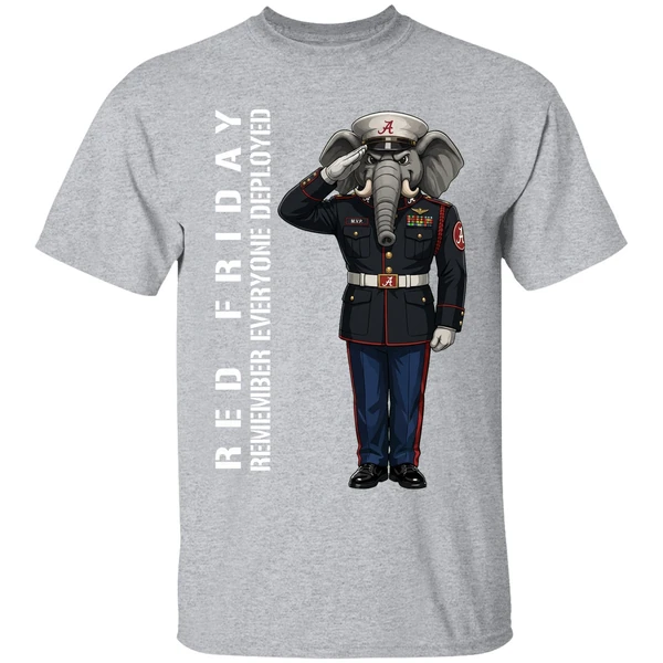 Alabama Crimson Tide Remember Everyone Deployed Support Our Troops Shirt - Image 9