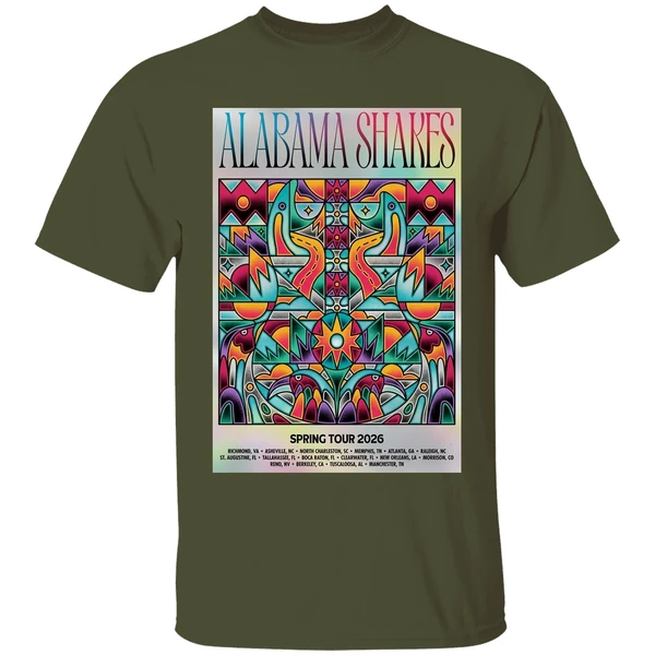 alabama shakes 2026 spring tour shirt militarygreen