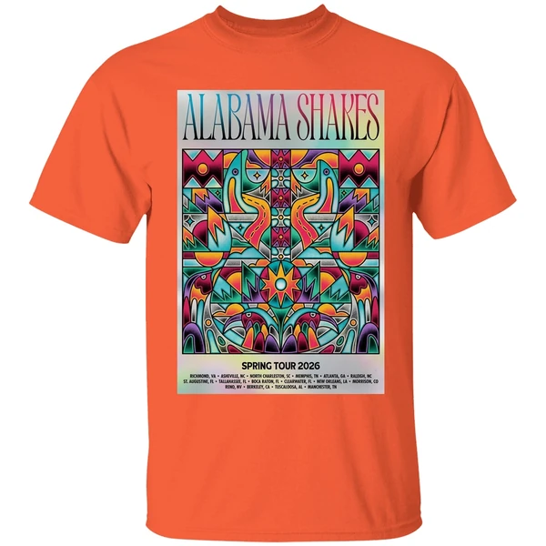 alabama shakes 2026 spring tour shirt orange