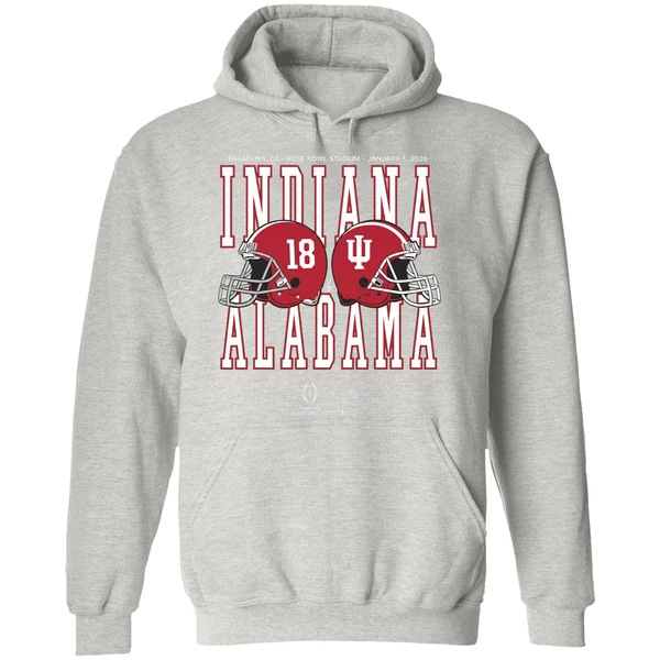 Alabama Vs Indiana 2025 2026 Rose Bowl Game Helmet Matchup Hoodie - Image 9