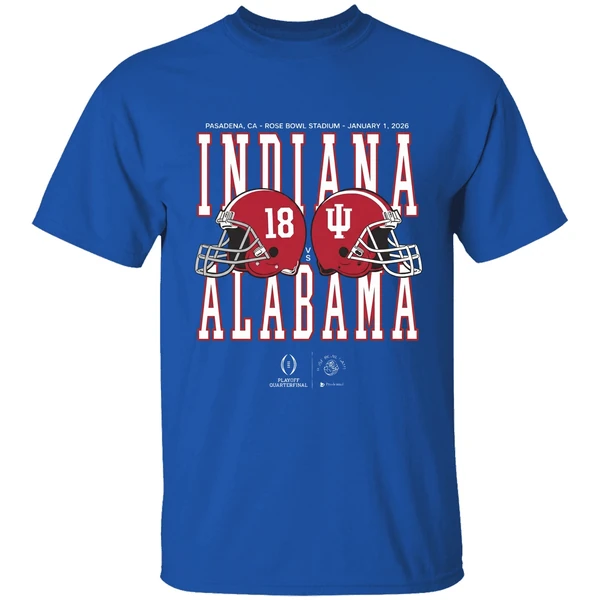 Alabama Vs Indiana 2025 2026 Rose Bowl Game Helmet Matchup Shirt - Image 8