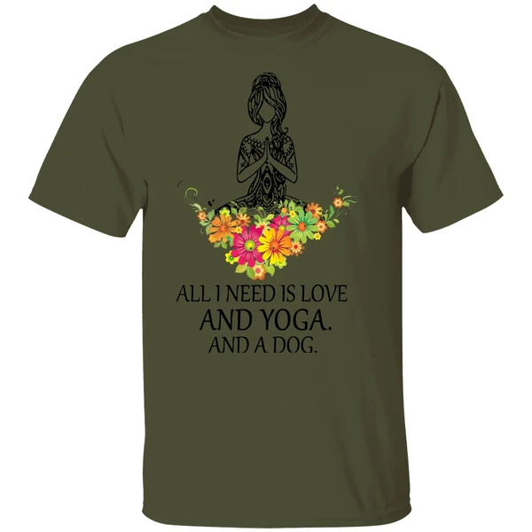 All I Need Is Love And Yoga And A Dog Shirt - Image 3