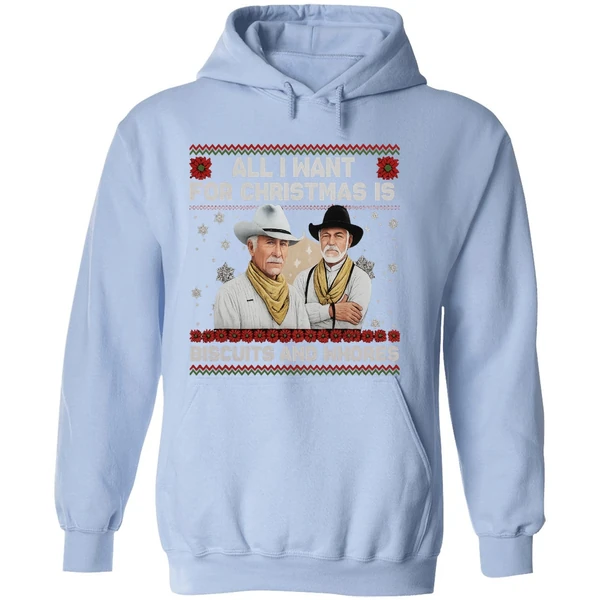 All I Want For Christmas Is Biscuits And Whores Hoodie - Image 4