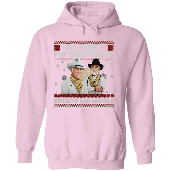 All I Want For Christmas Is Biscuits And Whores Hoodie - Image 5
