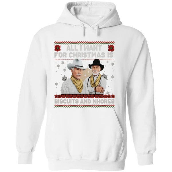 All I Want For Christmas Is Biscuits And Whores Hoodie - Image 8