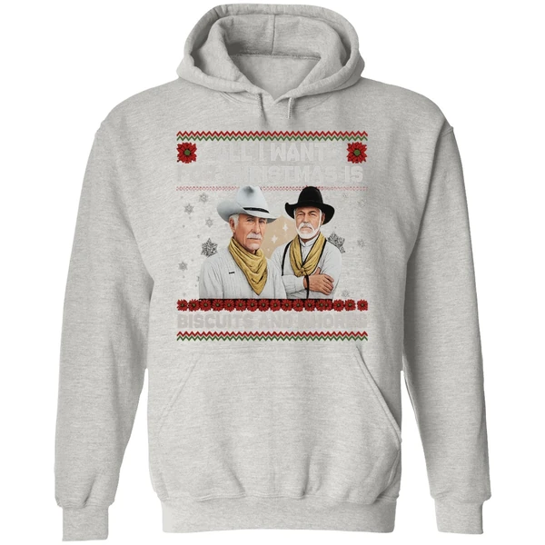 All I Want For Christmas Is Biscuits And Whores Hoodie - Image 9