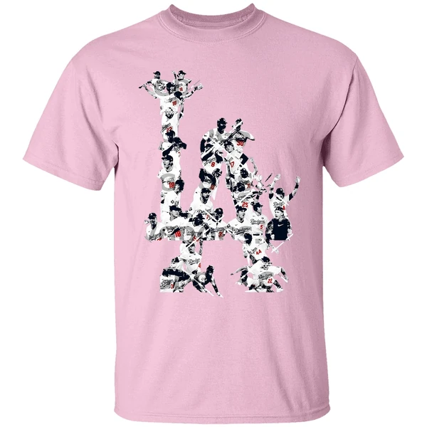 all team back 2 back los angeles dodgers world series champions 2025 shirt lightpink