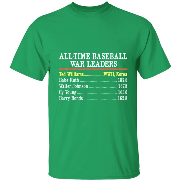 All Time Baseball War Leaders Ted Williams Shirt - Image 8