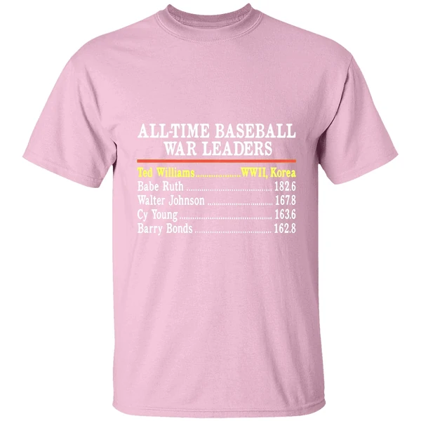 All Time Baseball War Leaders Ted Williams Shirt - Image 2