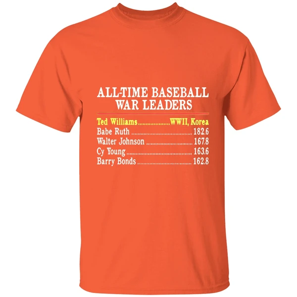All Time Baseball War Leaders Ted Williams Shirt - Image 5