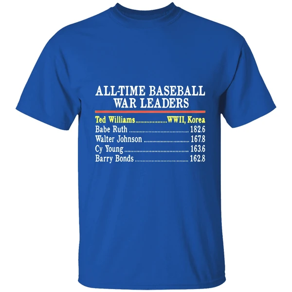 All Time Baseball War Leaders Ted Williams Shirt - Image 7