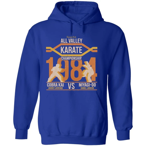 All Valley Karate Championship 1984 Cobra Kai Vs Miyagi Do Karate Kid Hoodie - Image 7