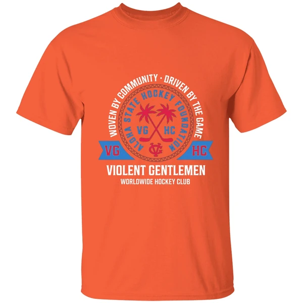 aloha state hockey foundation 2026 logo shirt orange