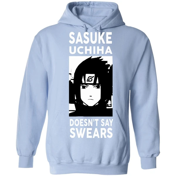 Alpharad Sasuke Uchiha Doesn't Say Swears Hoodie - Image 3
