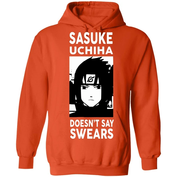 Alpharad Sasuke Uchiha Doesn't Say Swears Hoodie - Image 5