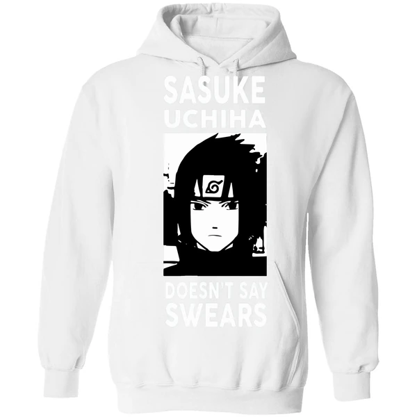 Alpharad Sasuke Uchiha Doesn't Say Swears Hoodie - Image 6