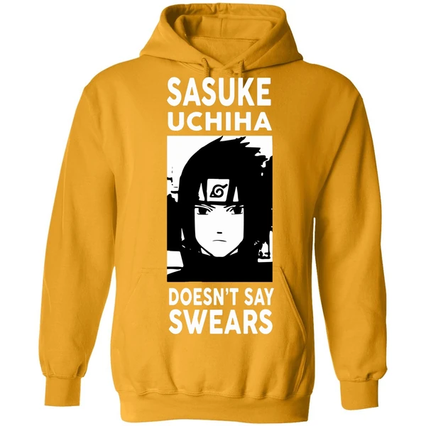 Alpharad Sasuke Uchiha Doesn't Say Swears Hoodie - Image 9