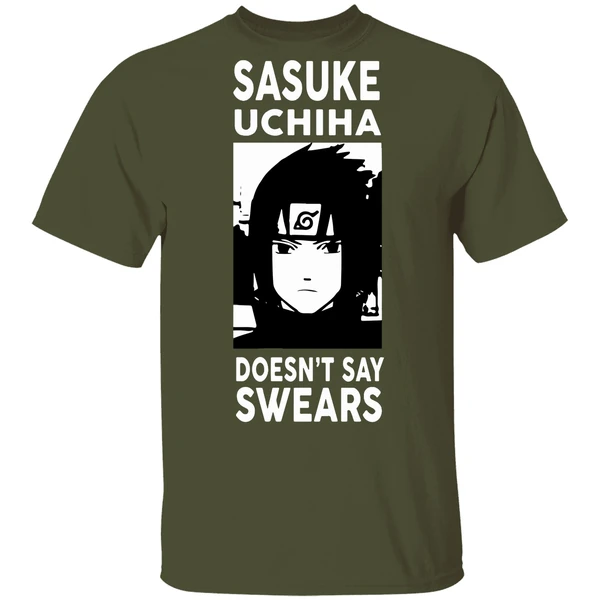 Alpharad Sasuke Uchiha Doesn't Say Swears Shirt - Image 3