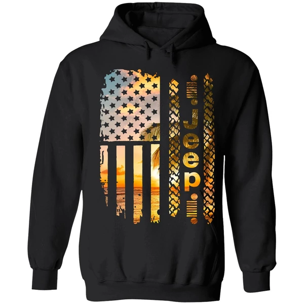 American Flag Camo Jeep Hoodie - Image 8