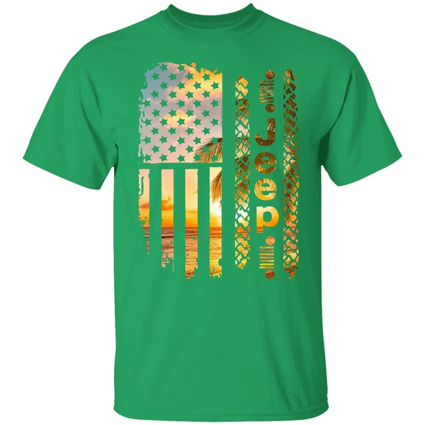 American Flag Camo Jeep Shirt