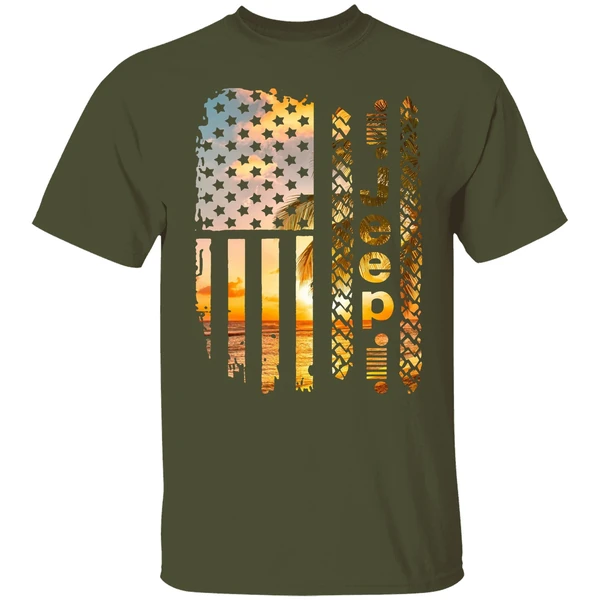 American Flag Camo Jeep Shirt - Image 3