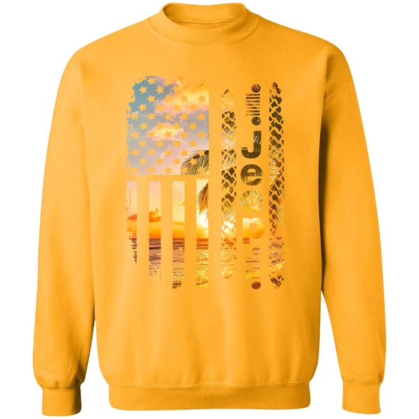 American Flag Camo Jeep Sweatshirt