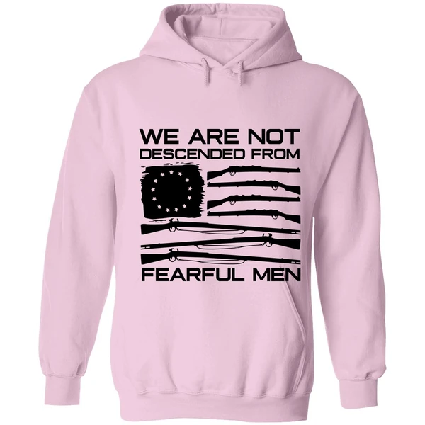 American Flag Shotgun We Are Not Descended From Fearful Men Hoodie - Image 4