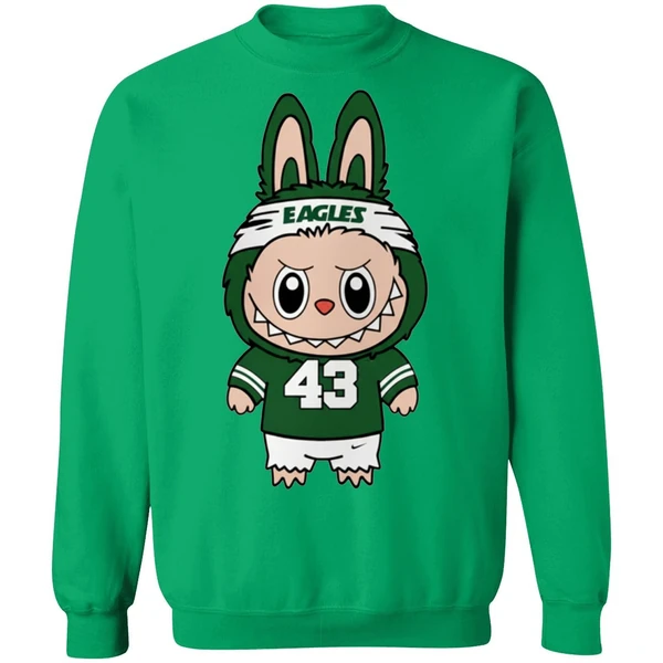 American Football Labubu Mascot Philadelphia Eagles Sweatshirt - Image 2