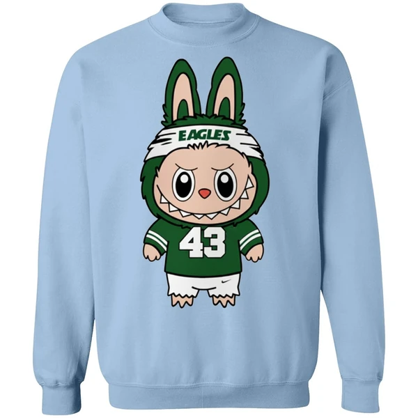 American Football Labubu Mascot Philadelphia Eagles Sweatshirt - Image 3
