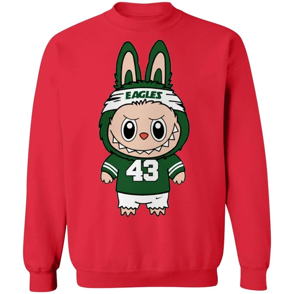 American Football Labubu Mascot Philadelphia Eagles Sweatshirt - Image 7