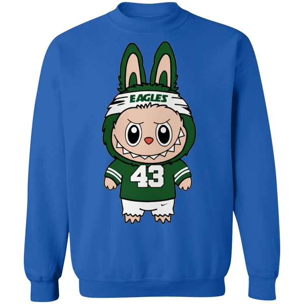American Football Labubu Mascot Philadelphia Eagles Sweatshirt - Image 8
