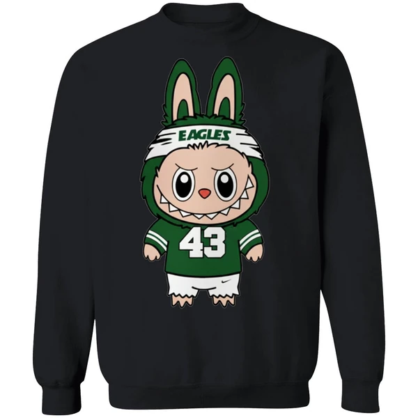 American Football Labubu Mascot Philadelphia Eagles Sweatshirt - Image 9