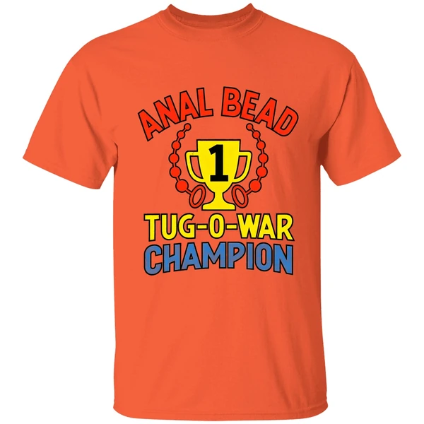 anal bead tug of war champion dark meme shirt orange