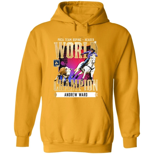 Andrew Ward Nfr 2025 Team Roping Header Champion Hoodie