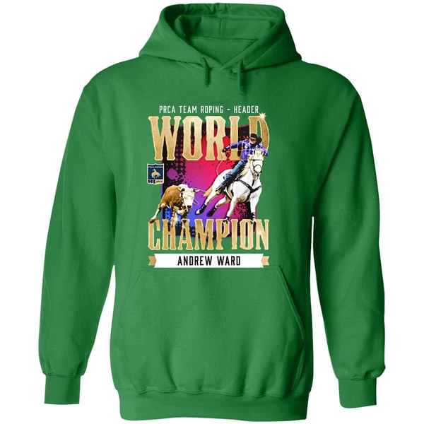 Andrew Ward Nfr 2025 Team Roping Header Champion Hoodie - Image 2