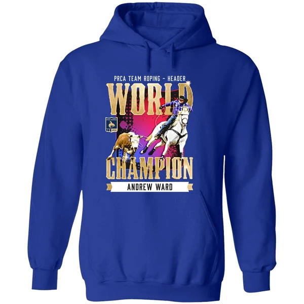 Andrew Ward Nfr 2025 Team Roping Header Champion Hoodie - Image 7