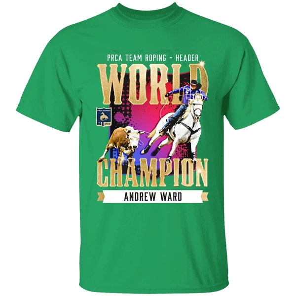 Andrew Ward Nfr 2025 Team Roping Header Champion Shirt - Image 2