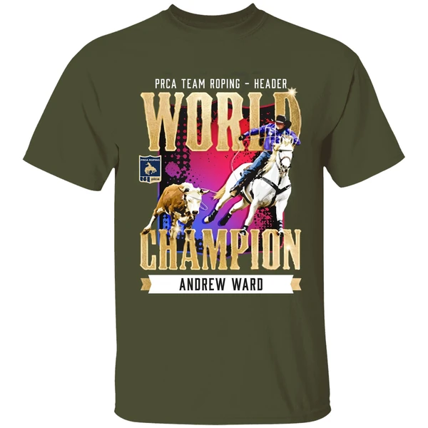 Andrew Ward Nfr 2025 Team Roping Header Champion Shirt - Image 4
