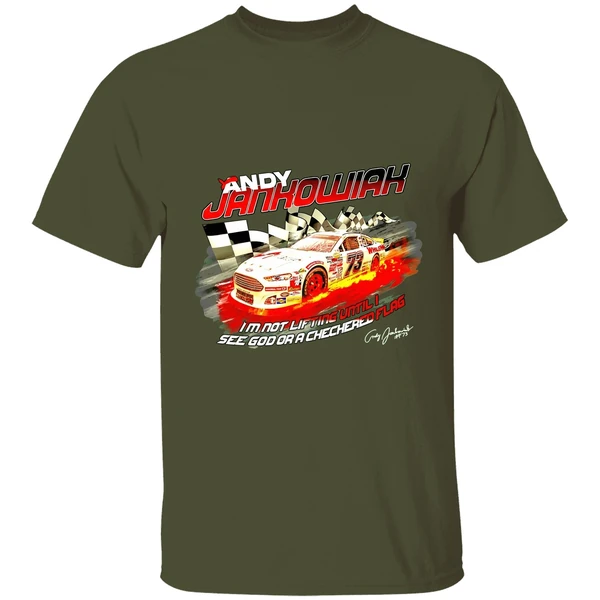 Andy Jankowiak Im Not Lifting Until I See God Or A Checkered Flag Shirt - Image 3