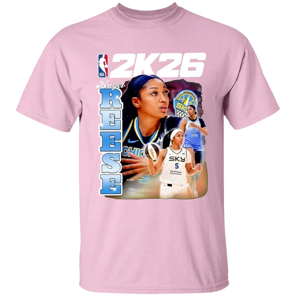 angel reese nba 2k 2k26 shirt lightpink