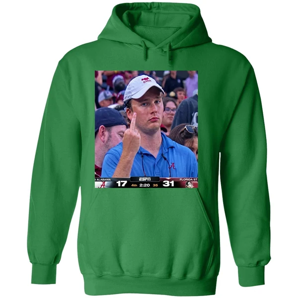 Angry Alabama Fan Middle Finger Alabama 17 31 Fsu Hoodie - Image 2