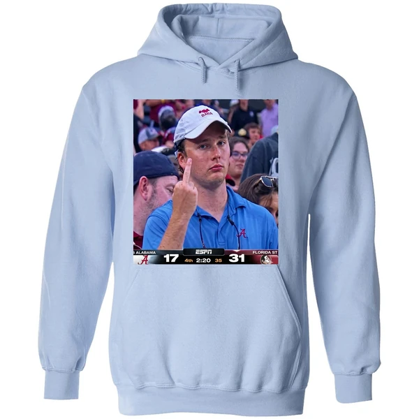 Angry Alabama Fan Middle Finger Alabama 17 31 Fsu Hoodie - Image 4