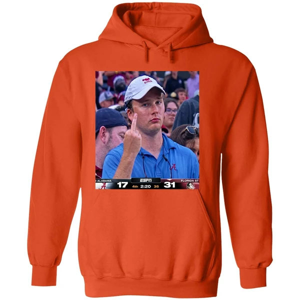 Angry Alabama Fan Middle Finger Alabama 17 31 Fsu Hoodie - Image 6