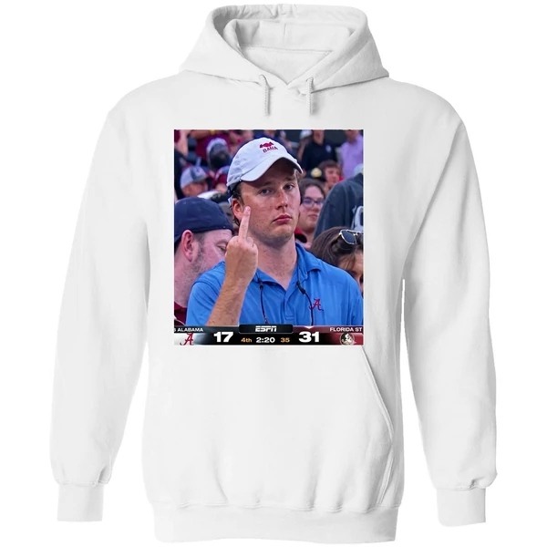Angry Alabama Fan Middle Finger Alabama 17 31 Fsu Hoodie - Image 8